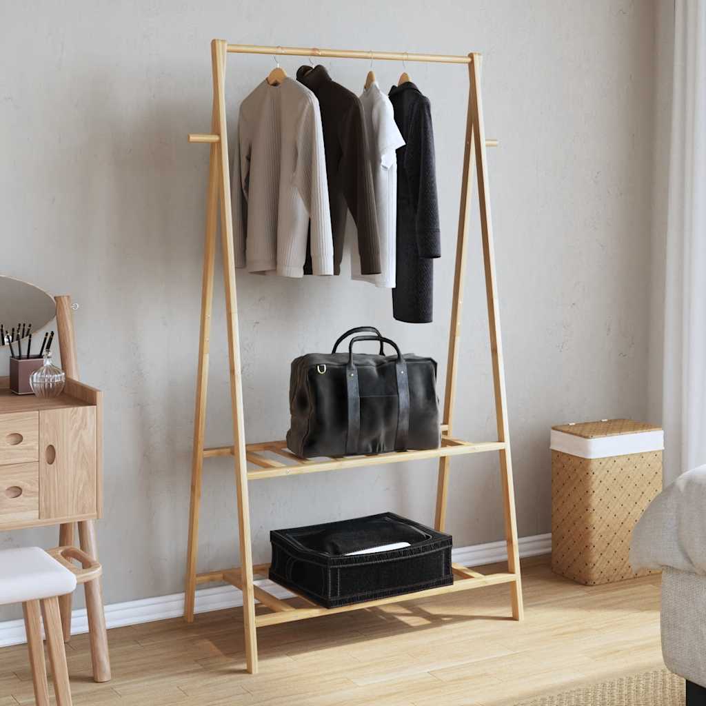 vidaXL Clothes Rack with Shelves 37.8"x17.9"x59.3" Bamboo