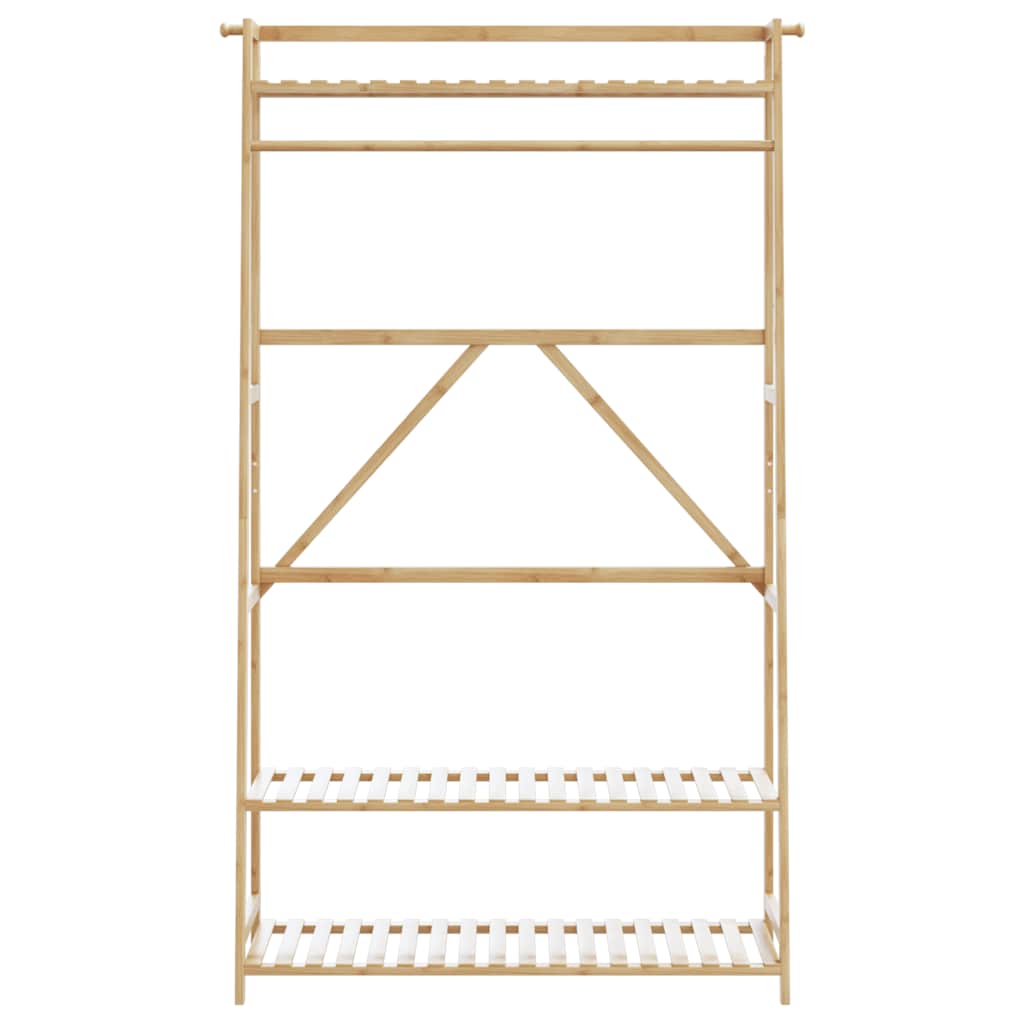 vidaXL Clothes Rack with Shelves 43.3"x15.7"x70.9" Bamboo
