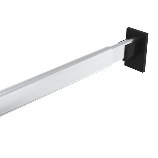 vidaXL Telescopic Wardrobe Rails 2 pcs Silver 22.8"-39.4"