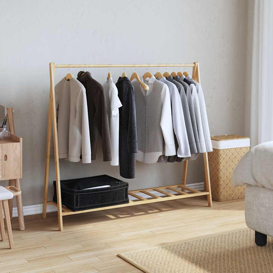 vidaXL Clothes Rack with Shelves 41.7"x13.4"x40.2" Bamboo