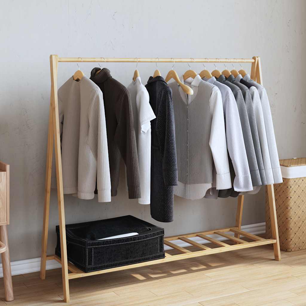 vidaXL Clothes Rack with Shelves 41.7"x13.4"x40.2" Bamboo