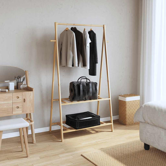 vidaXL Clothes Rack with Shelves 37.8"x17.9"x59.3" Bamboo